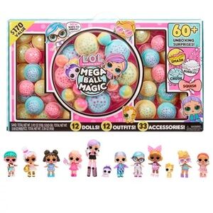 LOL Surprise! Mega Ball Magic Doll Set Collectible 60+ Surprises Brand New